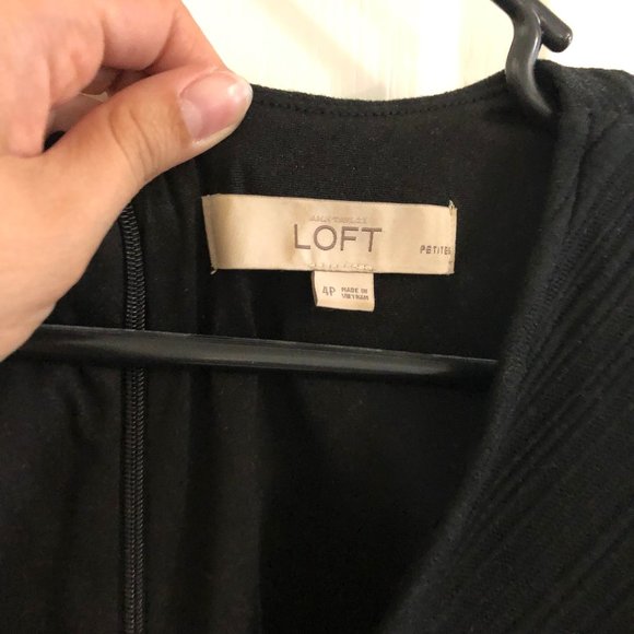 Loft Black Chevron Work Dress - Picture 2 of 5